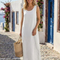 Ismera | Vestido midi holgado sin mangas de cuello redondo