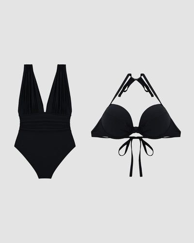 Karina | Traje de baño moldeador en V con efecto de control abdominal