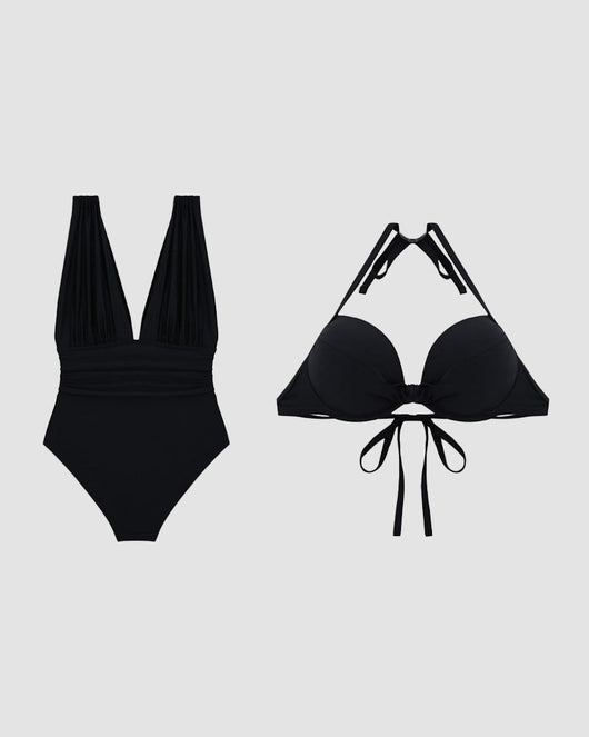 Karina | Traje de baño moldeador en V con efecto de control abdominal