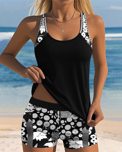 Sabrina | Traje de baño de dos piezas con ajuste cómodo y estilo floral de playa