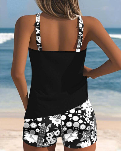 Sabrina | Traje de baño de dos piezas con ajuste cómodo y estilo floral de playa