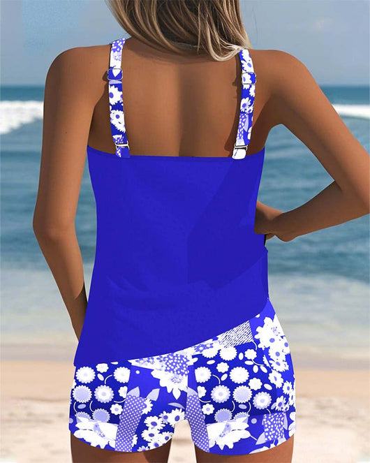 Sabrina | Traje de baño de dos piezas con ajuste cómodo y estilo floral de playa