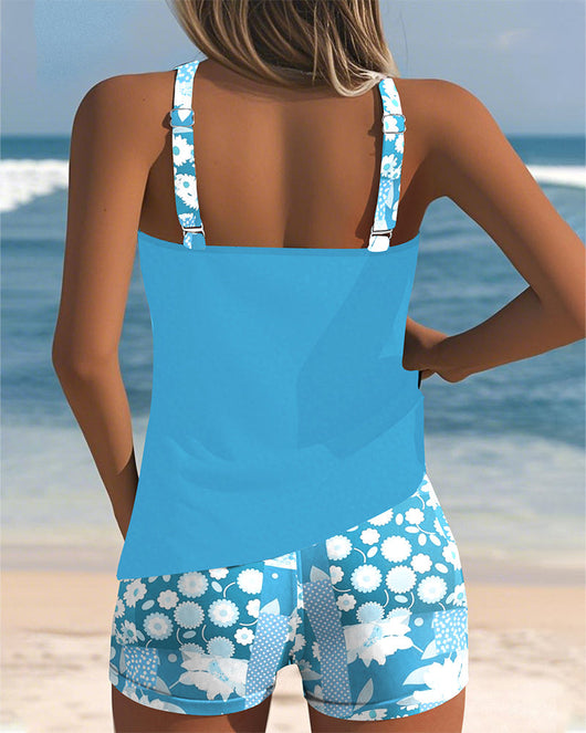 Sabrina | Traje de baño de dos piezas con ajuste cómodo y estilo floral de playa