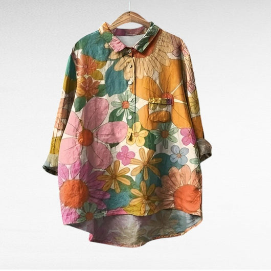 Camille | Blusa de lino elegante para verano