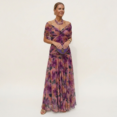 Alondra™ | Vestido Largo Floral con Escote en V
