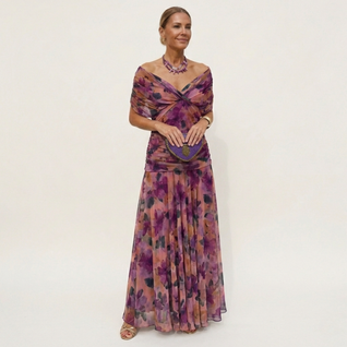 Alondra™ | Vestido Largo Floral con Escote en V