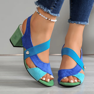Elara™ | Tacones Cómodos con Correas Cruzadas