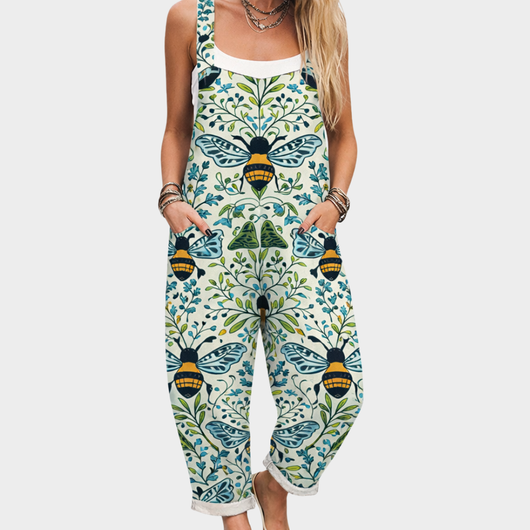 Overol estampado ultracómodo – look de moda y casual