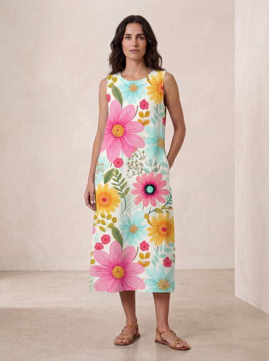 Vestido de verano cómodo sin mangas