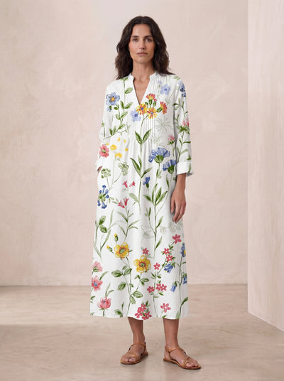 Vestido de verano estampado favorecedor