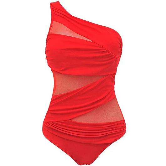 Nayla | tu traje de baño elegante de un solo hombro en talla grande