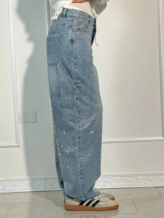 JEANS BALLOON CON EFECTO BRILLO