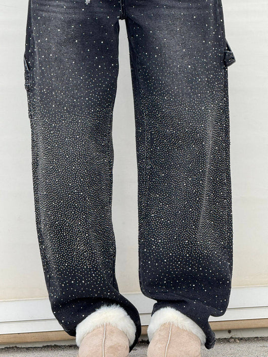 JEANS BALLOON CON EFECTO BRILLO