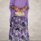Vestido en capas Nora - Flor morada