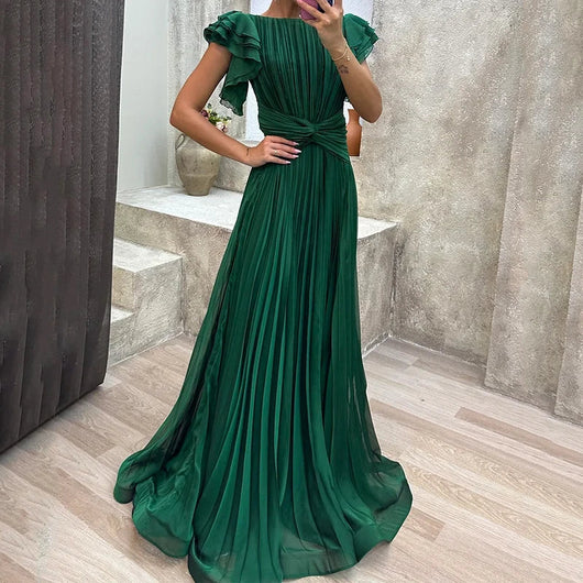 Lara | Vestido de noche plisado