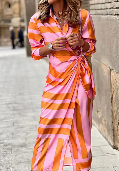 Amelia™ | Vestido envolvente estampado
