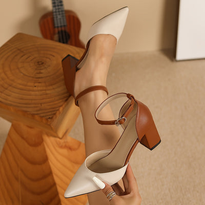 Marielle™ | Tacones con tiras de dos colores