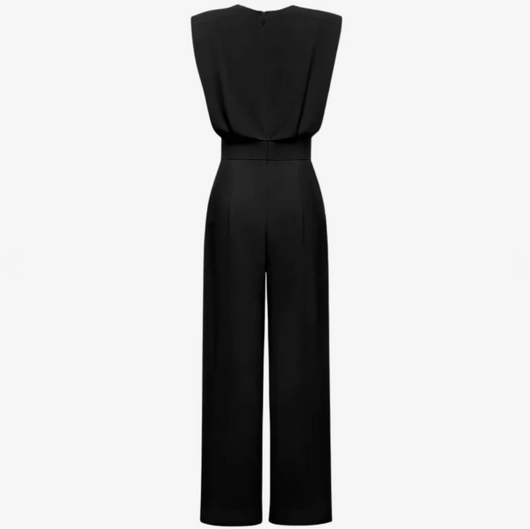Ariadna | Mono sin mangas elegante de pierna ancha con cinturón