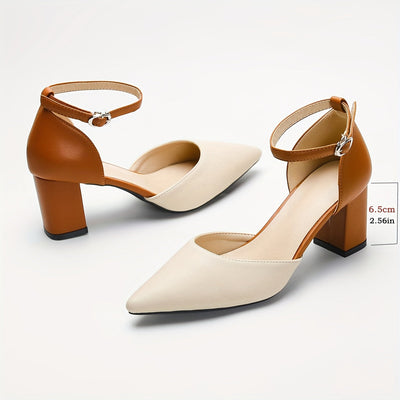 Marielle™ | Tacones con tiras de dos colores