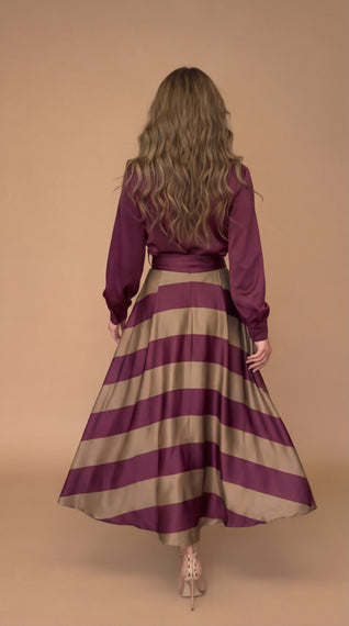 Mila™ | Vestido maxi a rayas