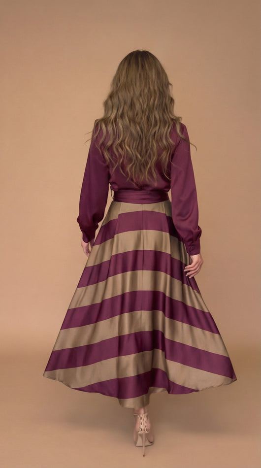 Mila™ | Vestido maxi a rayas