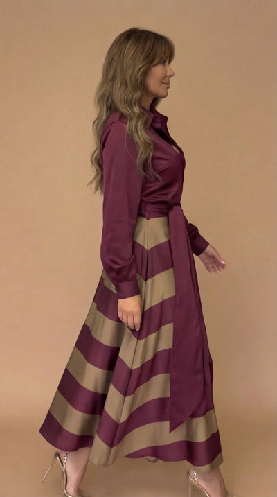 Mila™ | Vestido maxi a rayas