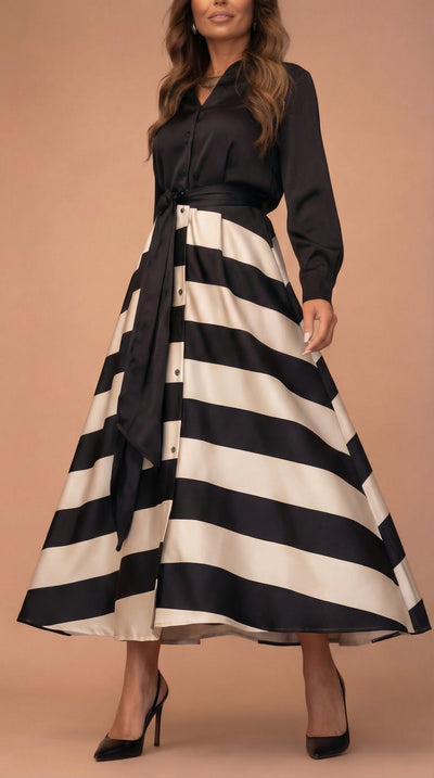 Mila™ | Vestido maxi a rayas