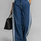 PANTALÓN DENIM WIDE LEG CON FRANJAS LATERALES